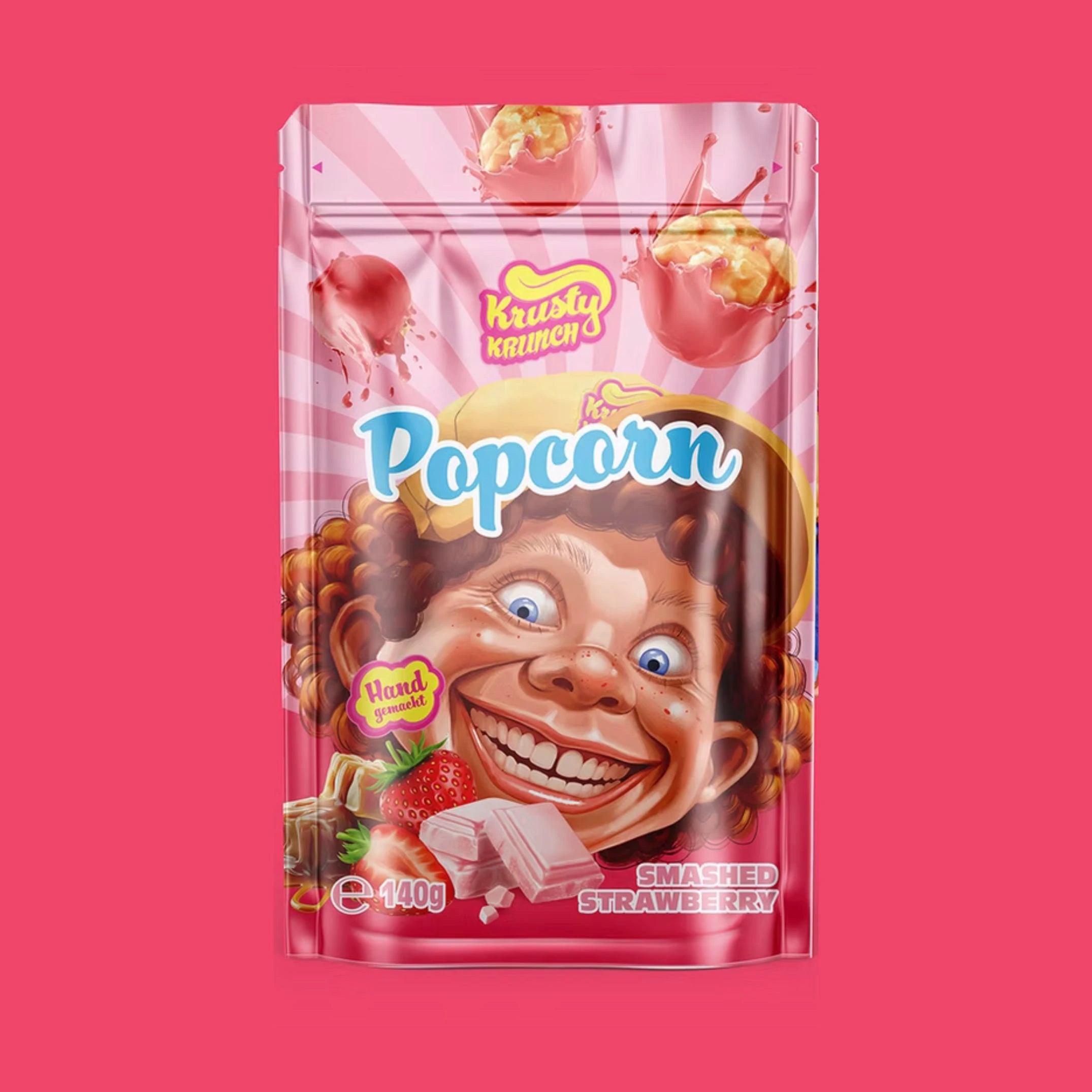 Smashed Strawberry Popcorn, 140g